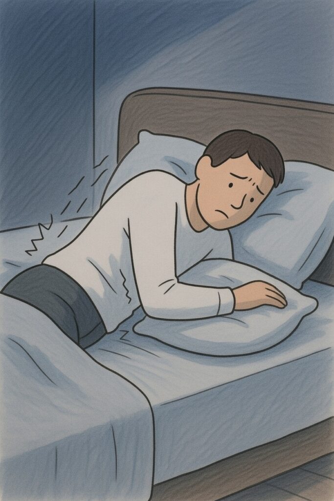 허리디스크 환자가 아침에 자고 일어날 때 겪는 심한 허리 통증과 뻣뻣한 증상