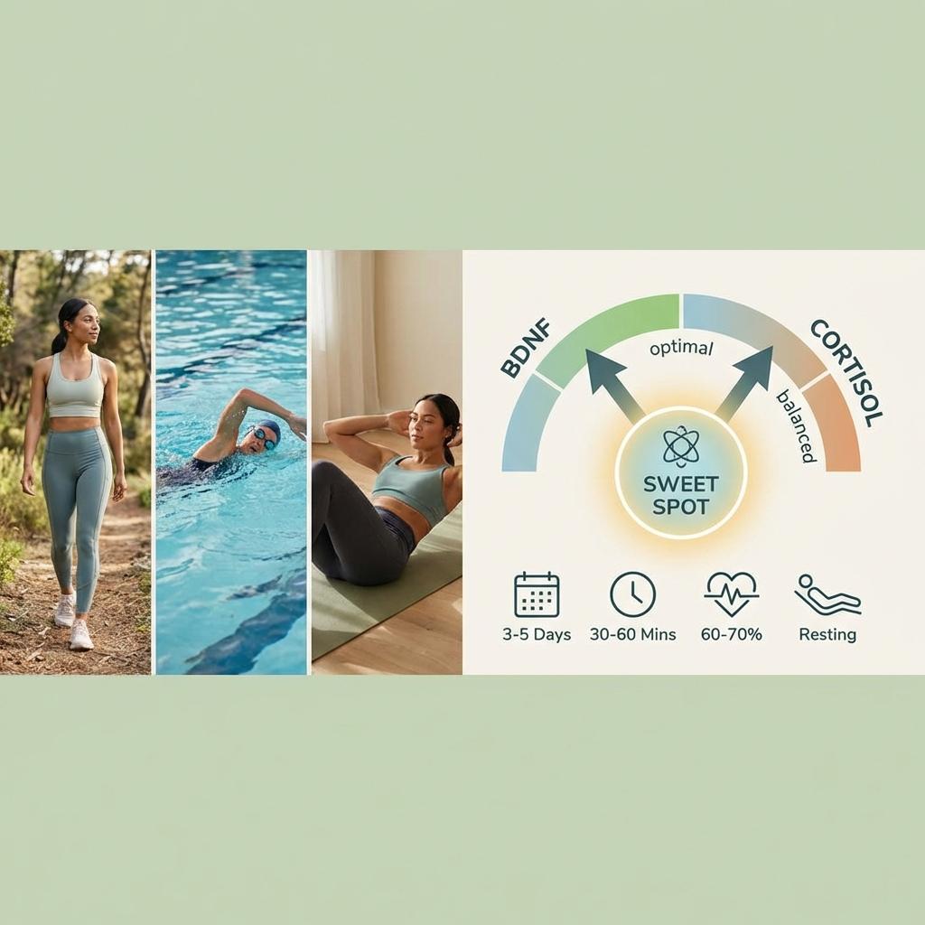 허리디스크 환자를 위한 중강도 유산소 운동으로 BDNF 증가와 코르티솔 균형을 유지하는 최적 운동 패턴 이미지