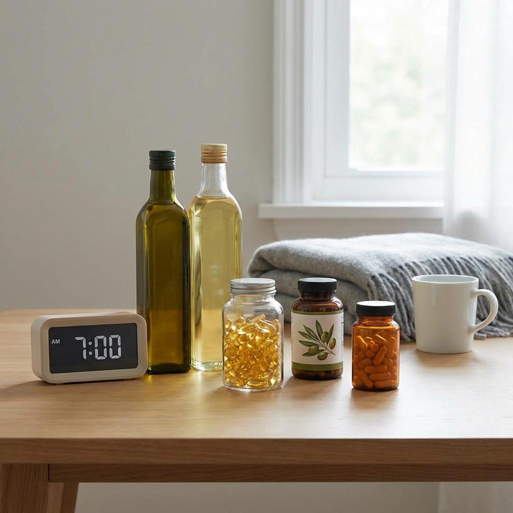 허리디스크 염증 관리를 위한 수면과 오메가3, 올리브유, 커큐민 항염 루틴 정리 이미지