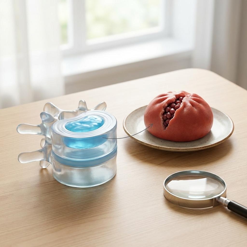 허리 디스크 구조 설명 이미지 섬유륜과 수핵 그리고 디스크 탈출 원리